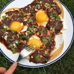 Gluten-free Huevos Rancheros with 3 eggs